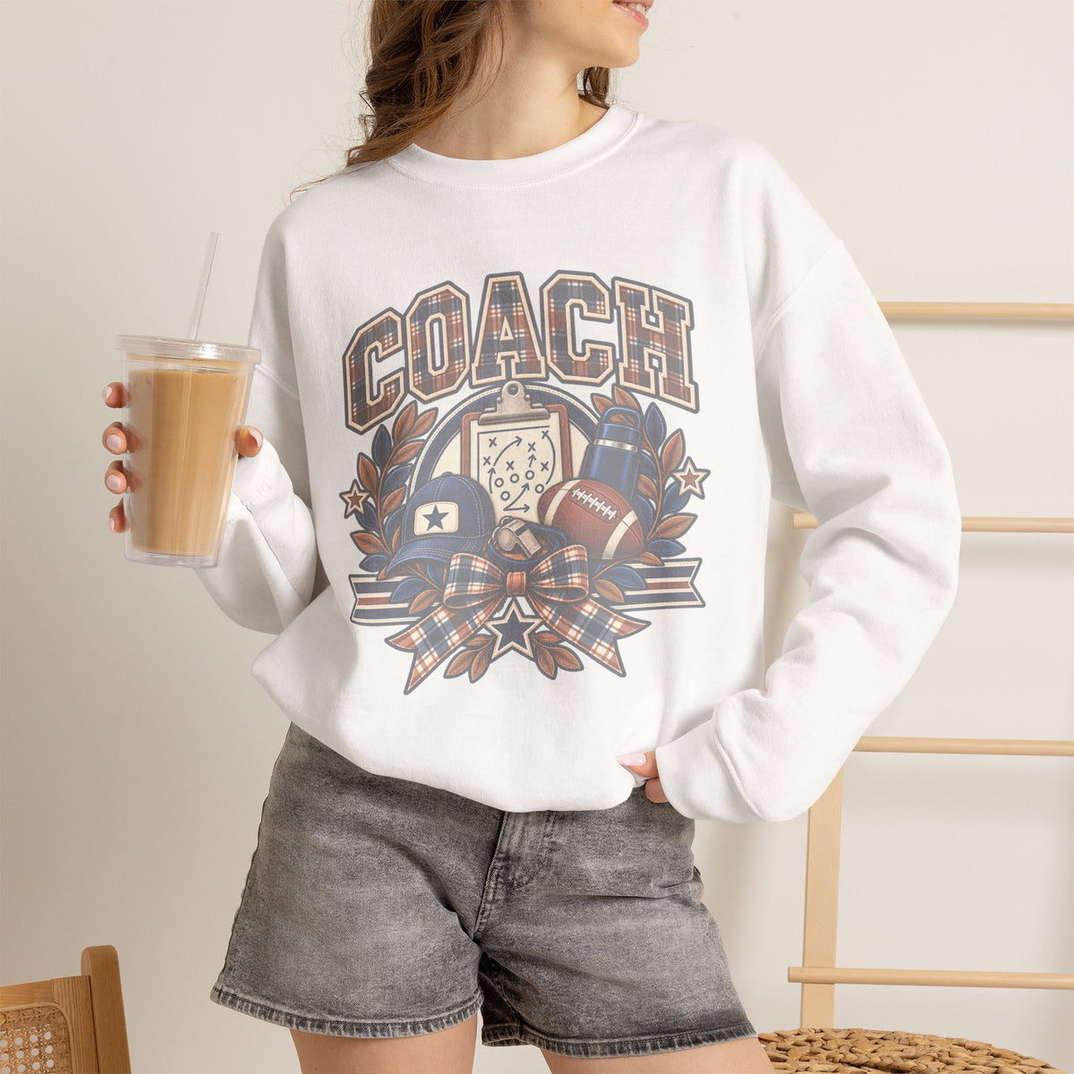 Coach Football Sweatshirt, Vintage Coach Sweatshirt, Football Season Shirt, Coach Life Crewneck, Team Mom Gift, Retro Coach Apparel