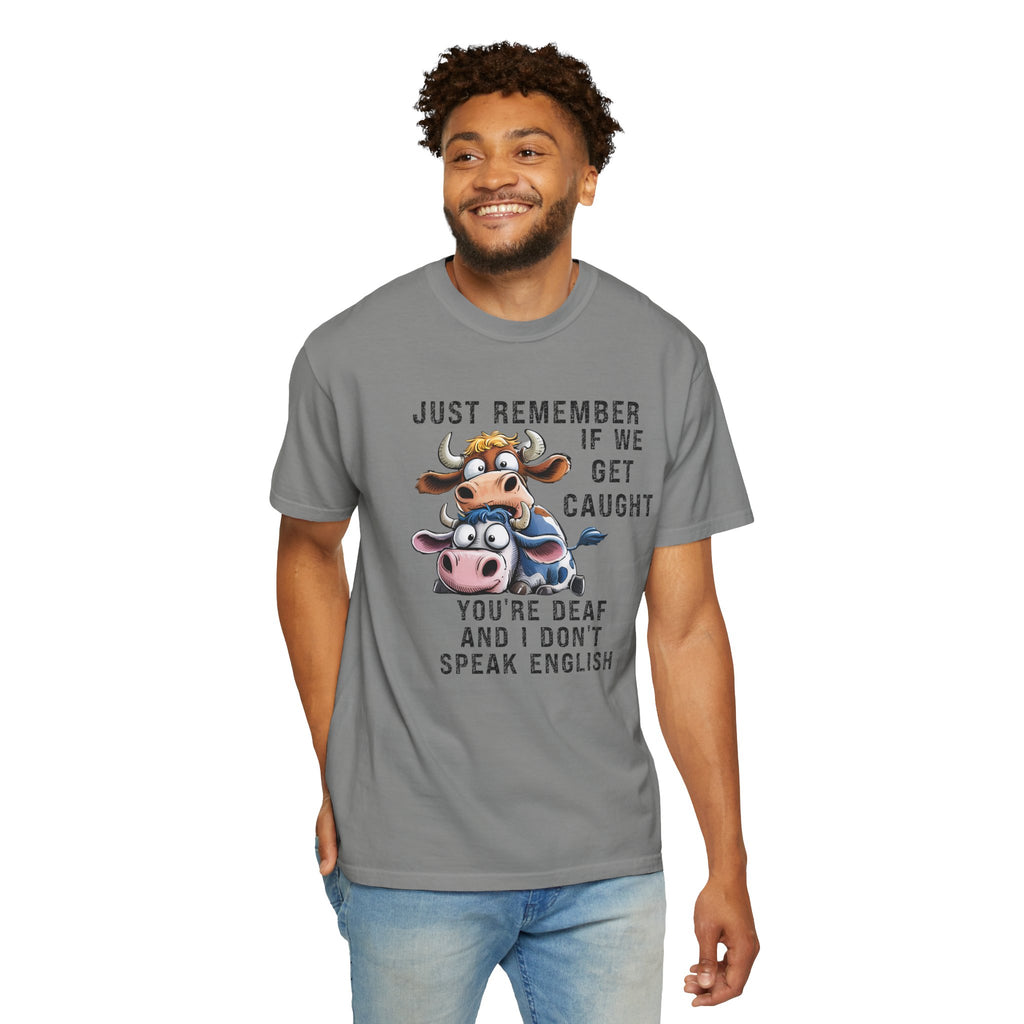 Funny Cow Graphic T-Shirt, Humorous Unisex Tee for Animal Lovers, Unique Gift for Birthdays, Casual Wear, Farm Theme T-Shirt