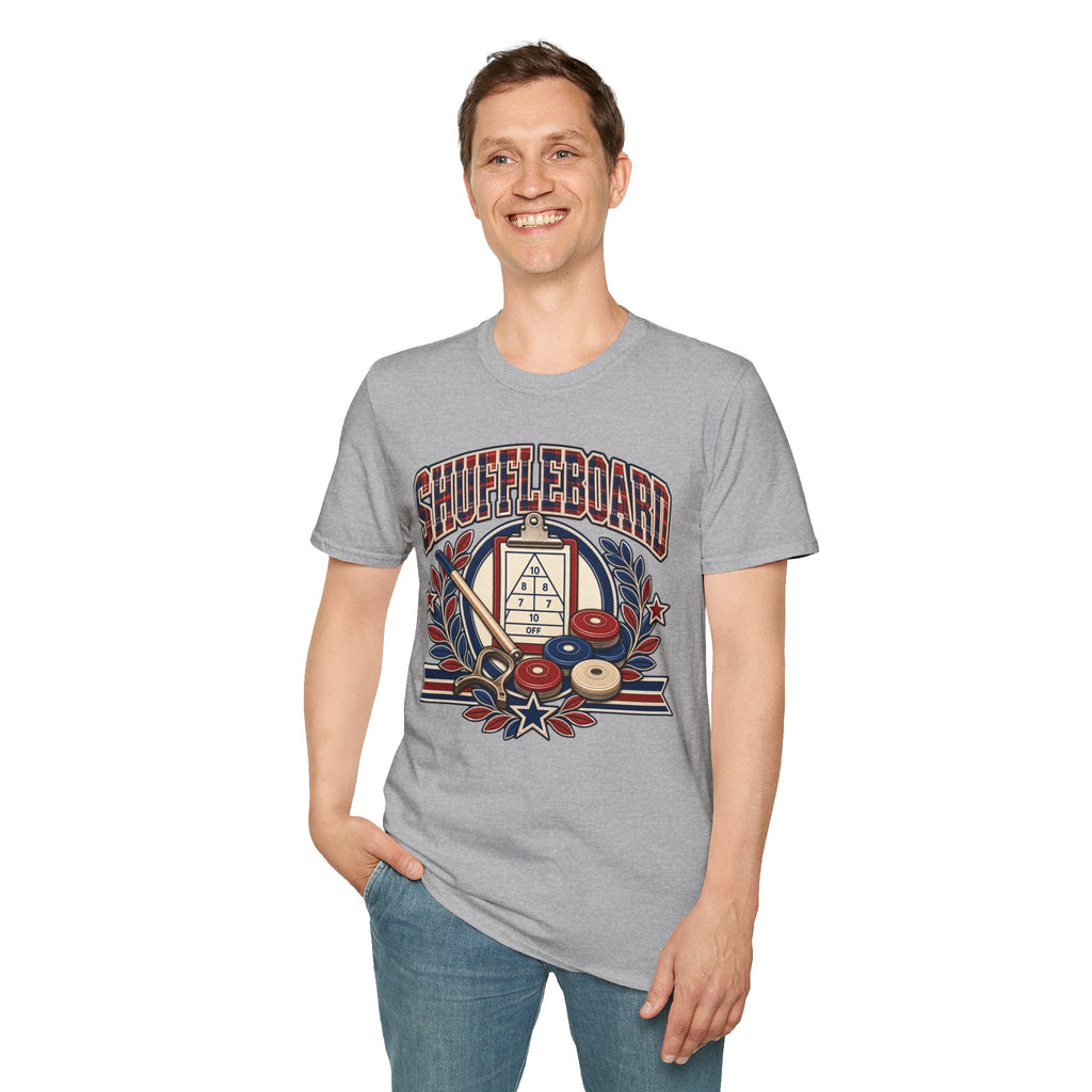 Shuffleboard Graphic T-Shirt | Vintage Shuffleboard Court Design