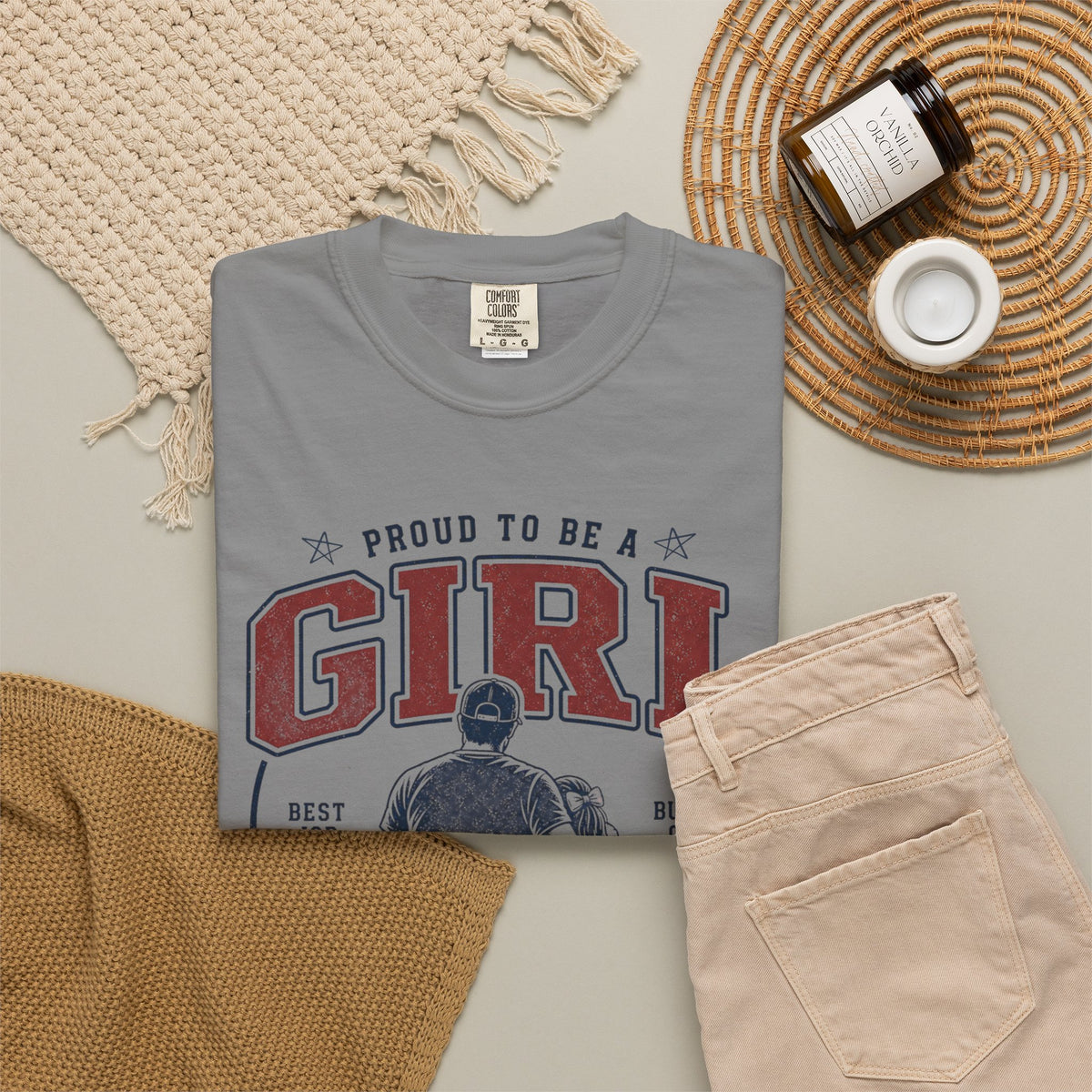 Girl Dad Shirt, Proud To Be A Girl Dad Tee, Best Job Ever Shirt, Built On Love, Baseball Dad Gift, Fathers Day Shirt, Dad Of Girls T-Shirt