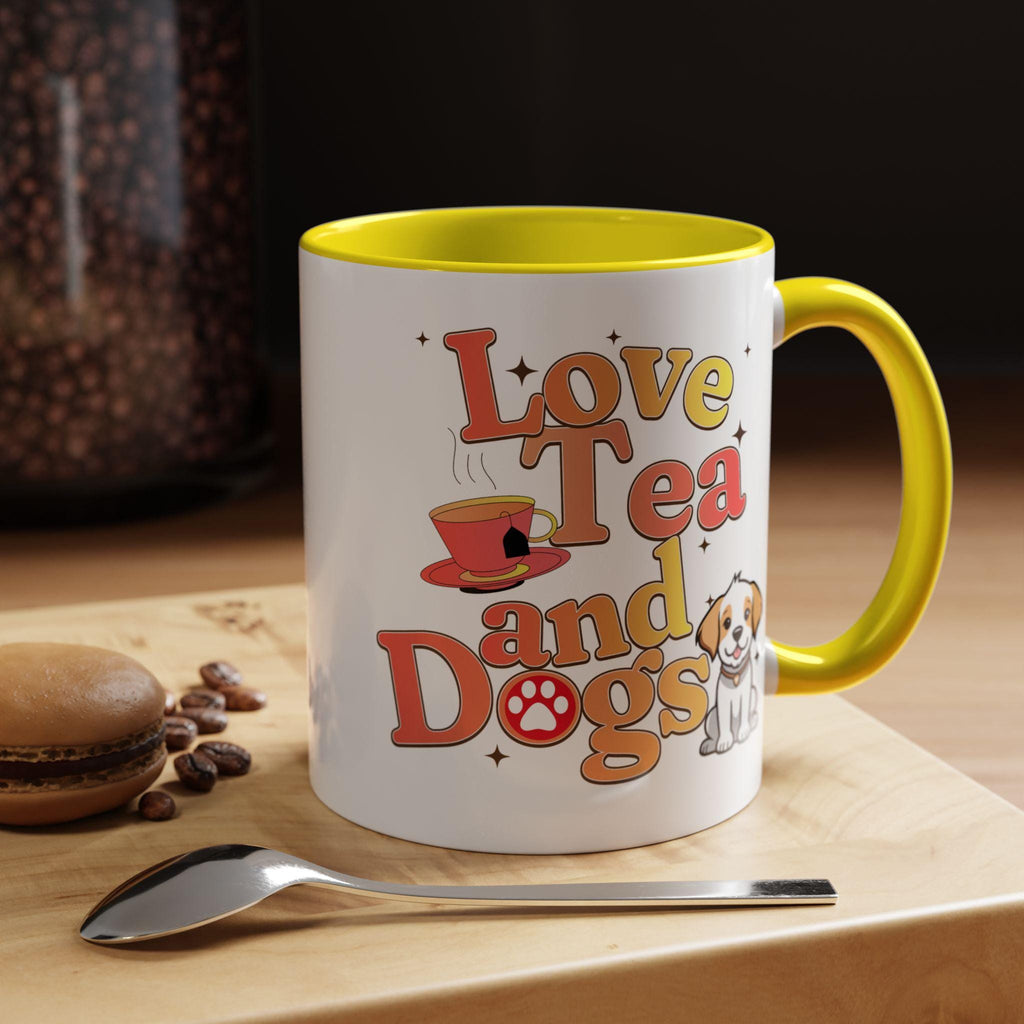 Love Tea and Dogs Mug | Heart Paw Illustration