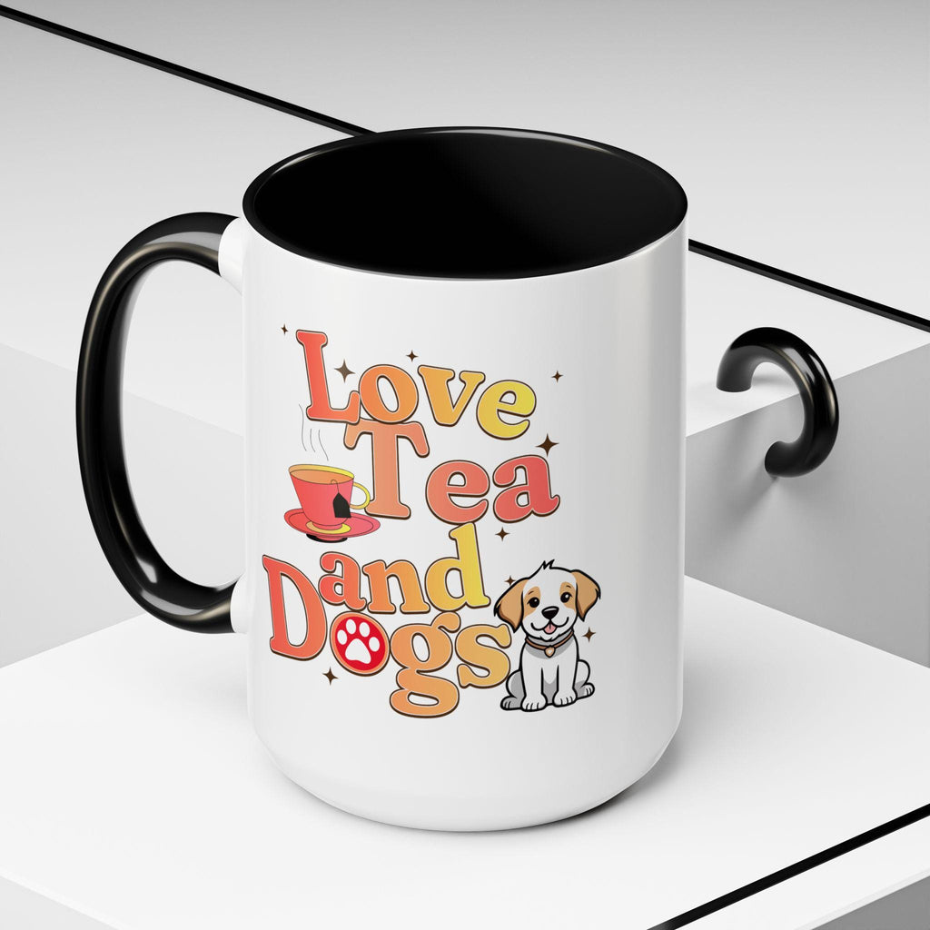 Love Tea and Dogs Mug | Heart Paw Illustration