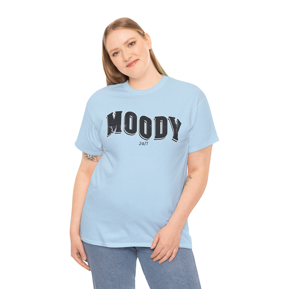 Vintage Moody Statement T-shirt | Retro Typography Tee, Unisex, Basic Casual T-shirt, Grunge Letters, Popular Vintage Style Trend