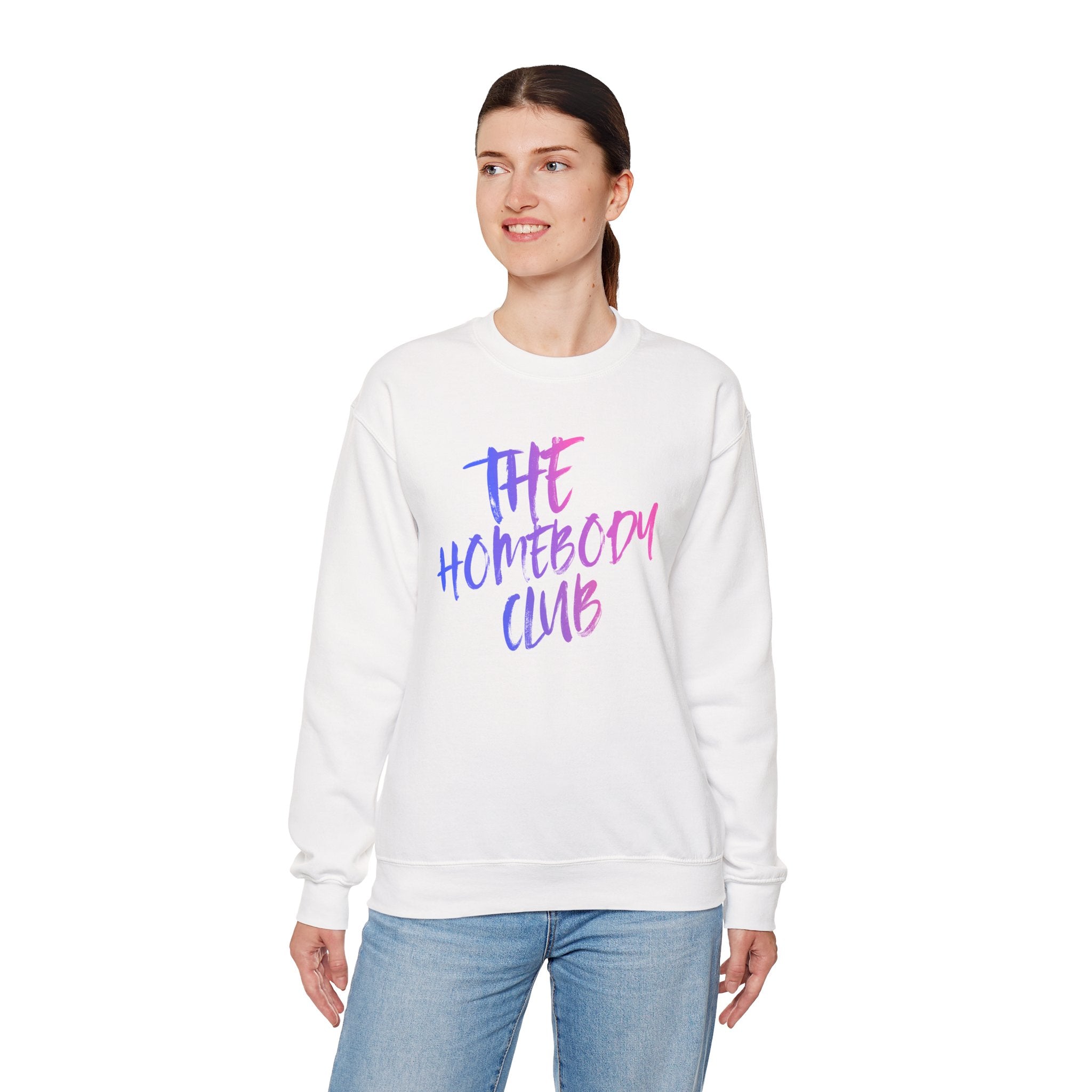The Homebody Club Crewneck Sweatshirt, Cozy Sweatshirt, Unisex Gift, Lounge Wear, Chill Mode Apparel, Stay Home Vibes