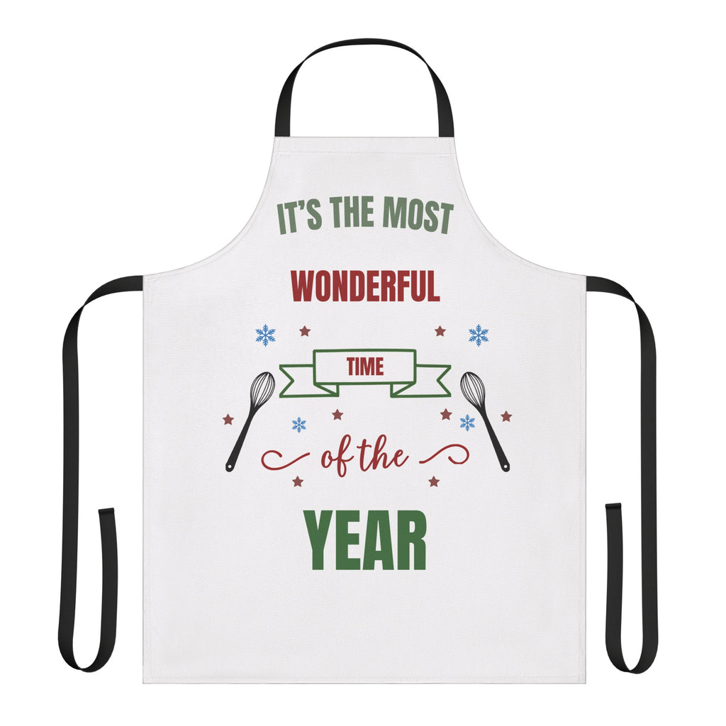 Christmas Apron It's The Most Wonderful Time Of The Year Funny Holiday Baking Apron Women Kitchen Gift Xmas Cooking Chef Apron Gift For Her
