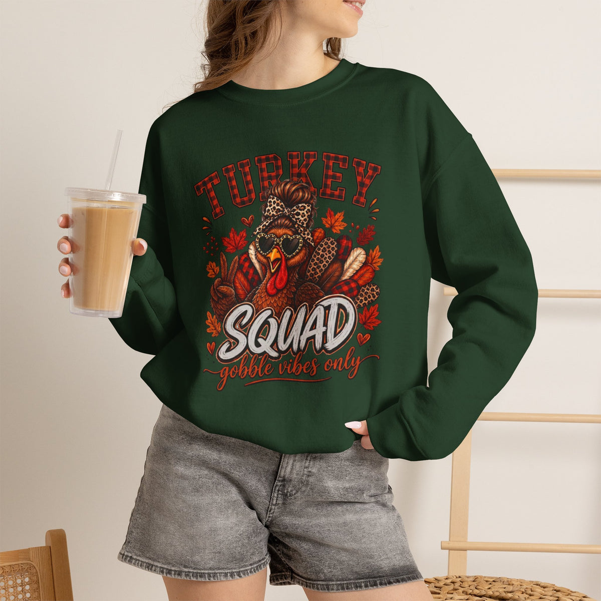 Turkey Squad Sweatshirt, Funny Thanksgiving Shirt, Gobble Squad Only, Turkey  Sunglasses Sweatshirt, Fall Autumn Crewneck, Thanksgiving Gift