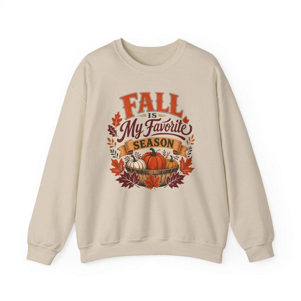 Fall Is My Favorite Season Sweatshirt, Pumpkin Autumn Crewneck, Fall Leaves Shirt, Thanksgiving Sweater, Women's Fall Fashion Top Gift