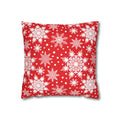 Christmas Kittens Pillow Cover, Cute Cat Holiday Throw Pillow, Red Plaid Snowflake Reversible Cover, Season Greetings Cat Lover Gift