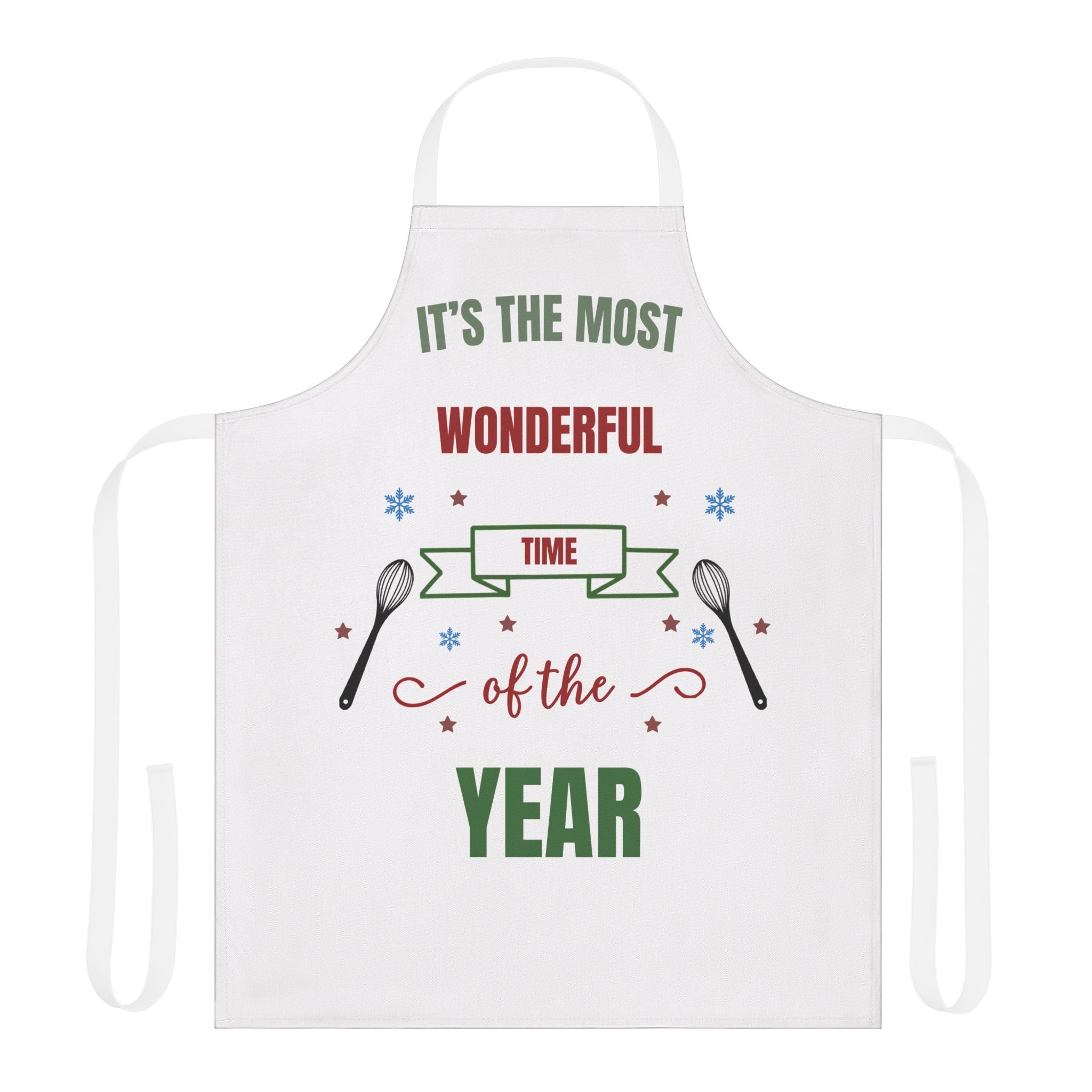 Christmas Apron It's The Most Wonderful Time Of The Year Funny Holiday Baking Apron Women Kitchen Gift Xmas Cooking Chef Apron Gift For Her