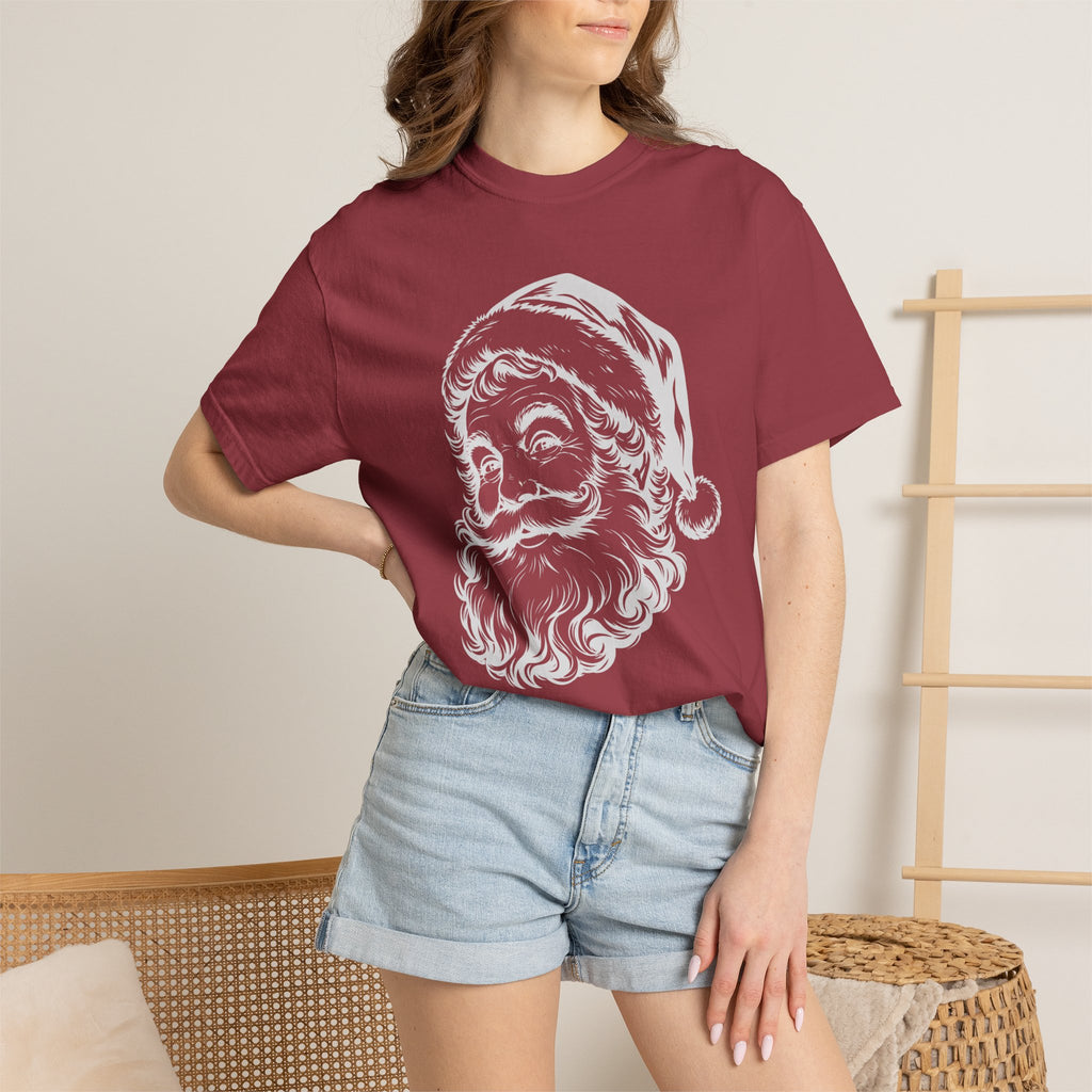 Vintage Santa Claus T-Shirt, Retro Santa Face Tee, Classic Christmas Shirt Women, Holiday Graphic Tee, Santa Head Shirt, Xmas Gift for Her