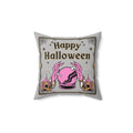Happy Halloween Pillow Cover, Crystal Ball Fortune Teller Pillow, Skull Witch Hands Decor, Gothic Halloween Throw Pillow Gift