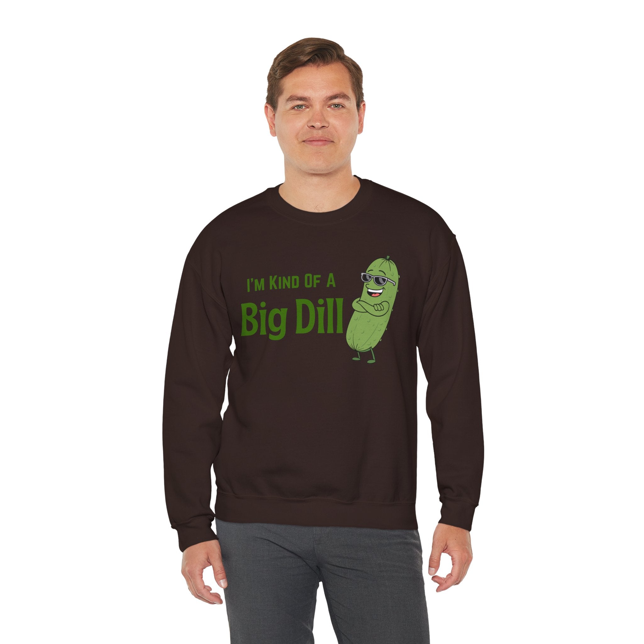I'm Kind Of A Big Dill Sweatshirt, Funny Pickle Pun Crewneck, Sarcastic Foodie Gift, Cute Pickle Lover Shirt, Sand Unisex Sweatshirt Gift
