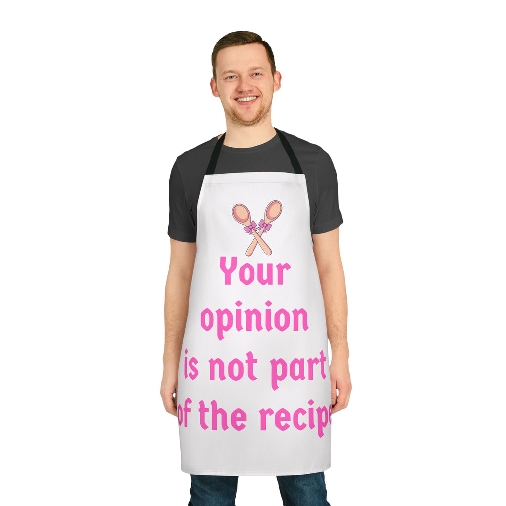 Funny Kitchen Apron Women Your Opinion Is Not Part of the Recipe Sassy Chef Gift Cooking Humor Baking Lover Gift Cute Pink Apron Her