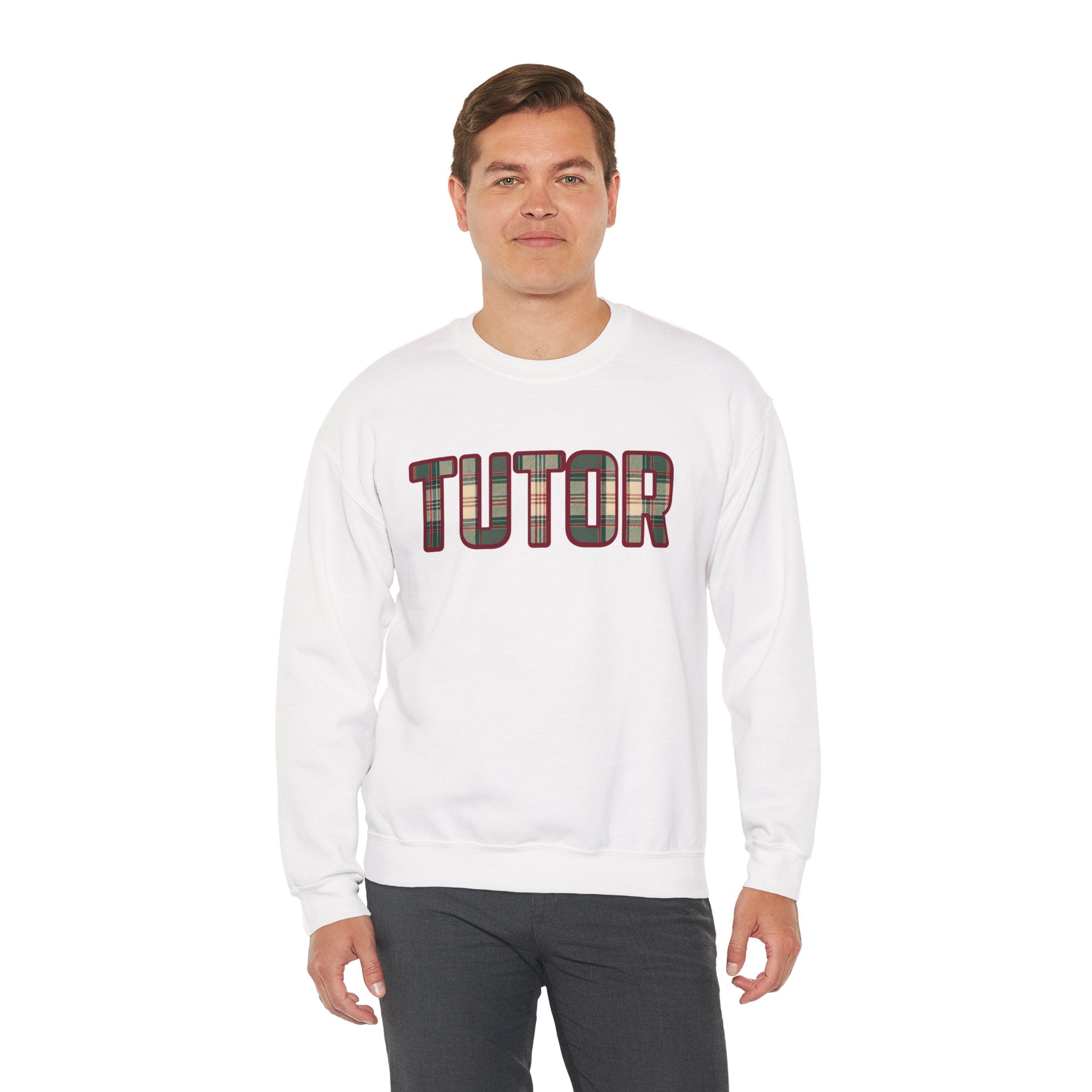 Tutor Plaid Sweatshirt, Teacher Appreciation Gift, Tutoring Crewneck, Teacher Sweater, Gift for Tutor, Plaid Font Sweatshirt" Plaid TrendTop