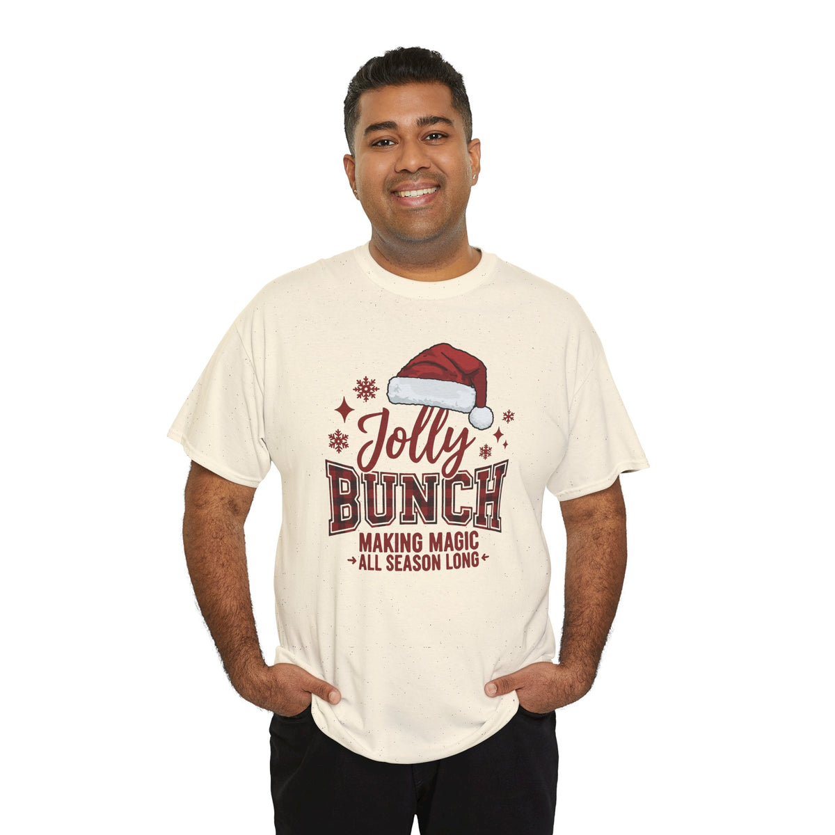 Jolly Bunch Christmas Shirt | Making Magic All Season Long | Santa Hat Tee | Cute Family Xmas T-Shirt | Holiday Group Matching Tee