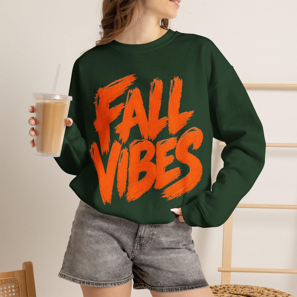 Fall Vibes Sweatshirt, Cute Fall Crewneck Women, Autumn Sweatshirt, Fall Graphic Sweatshirt, Cozy Fall Sweatshirt, Fall Gift for Her,