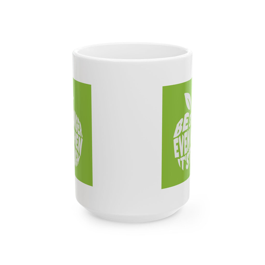 Motivational Coffee Mug: Bright Green Design, Encouraging Quote