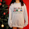 Meowy Christmas Sweatshirt, Funny Cat Christmas Sweater, Cat Mom Holiday Shirt, Christmas Cat Crewneck, Cute Cat Lover Gift, Xmas Sweatshirt
