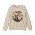 Merry & Bright Deer Sweatshirt, Christmas Reindeer Crewneck, Making Spirits Bright Shirt, Plaid Scarf Deer Sweater, Xmas Gift for Her