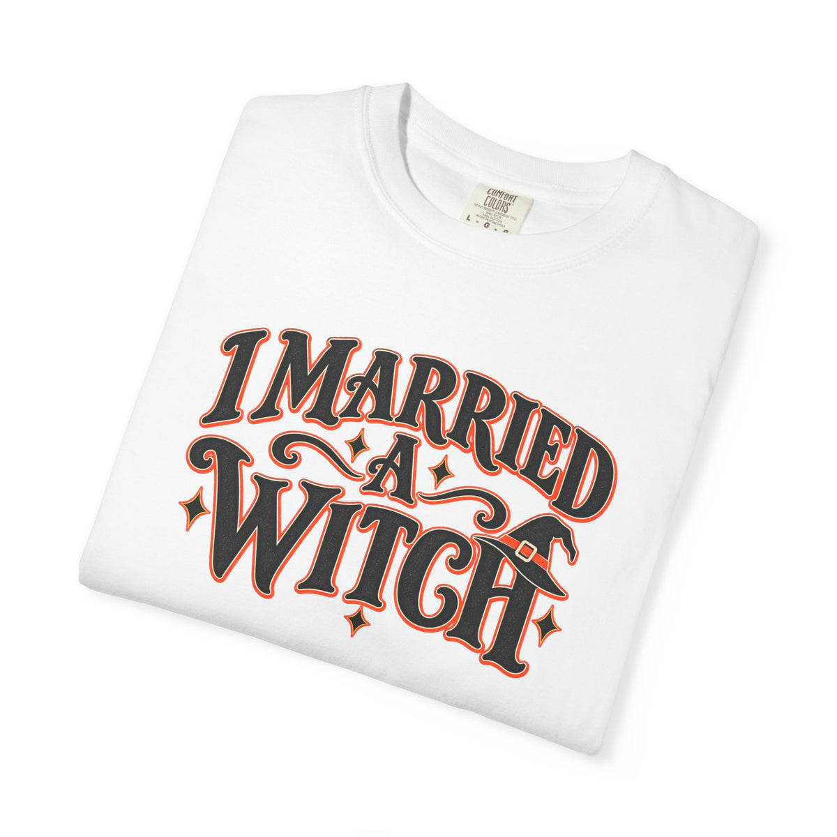 I Married A Witch Shirt, Funny Halloween Shirt, Witch Husband Shirt, Halloween Couple Shirt, Spooky Season Tee, Witchy Wife Gift for Him