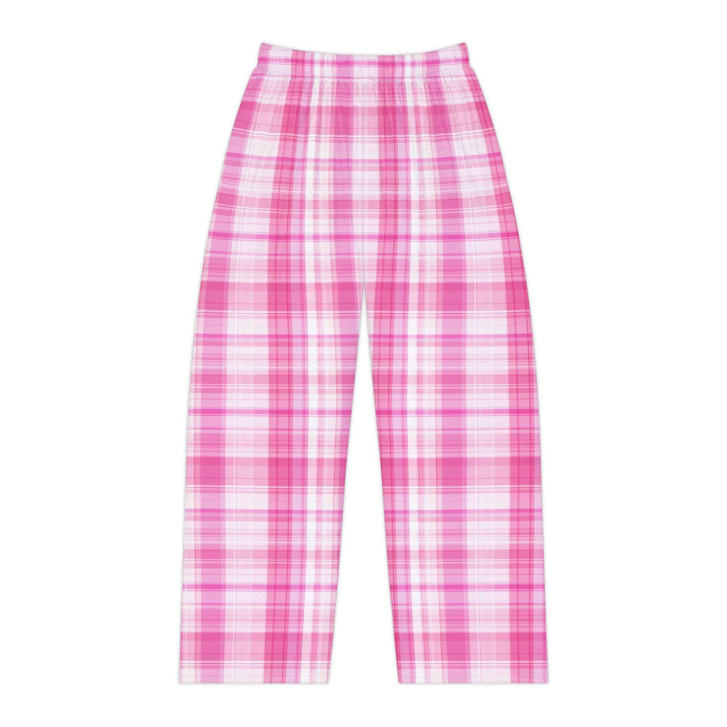 Pink Plaid Pajama Pants, Women's Cozy Sleepwear