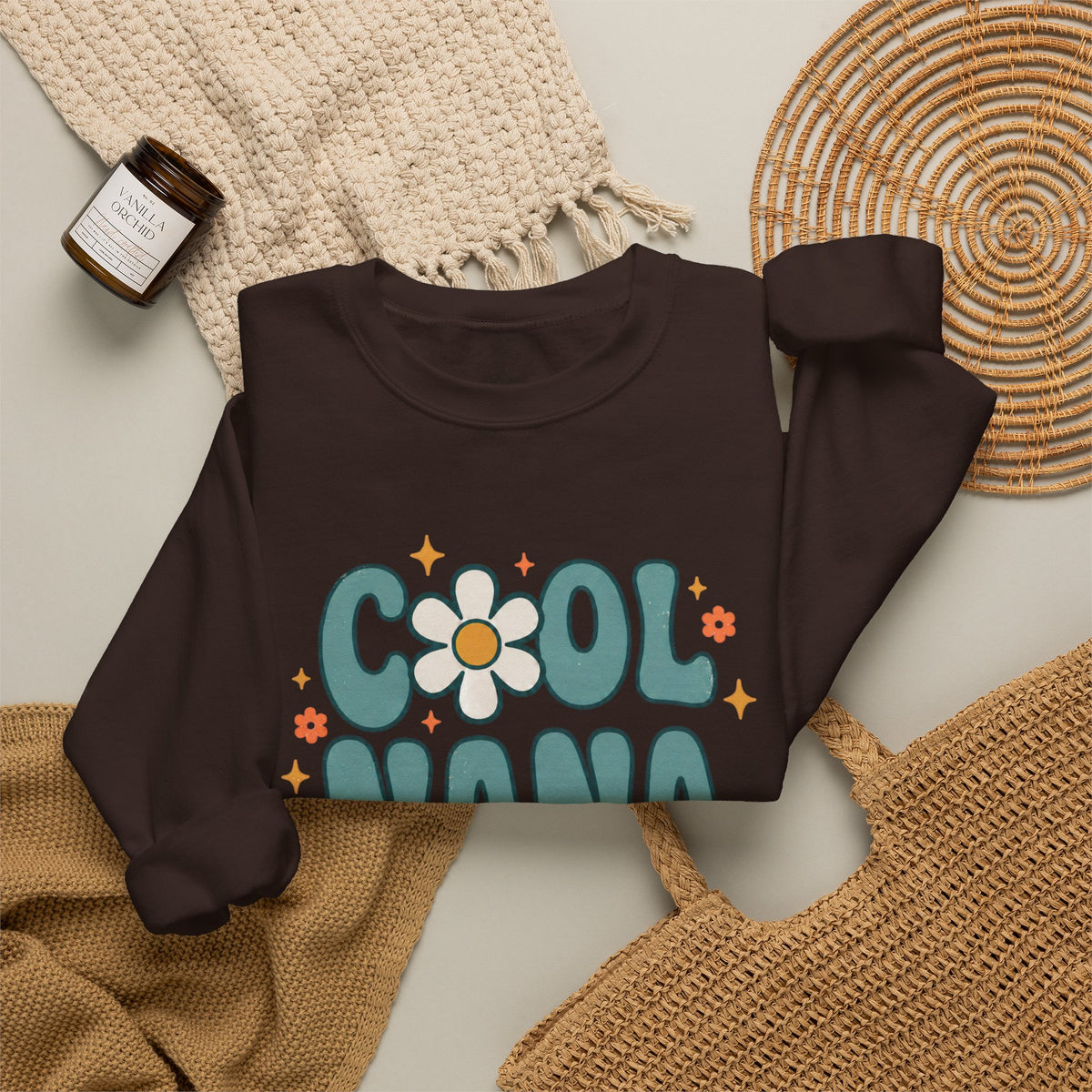 Cool Nana Committee Sweatshirt, Retro Grandma Crewneck, Daisy Flower Nana Gift, Mothers Day Gift for Grandma, Pregnancy Announcement