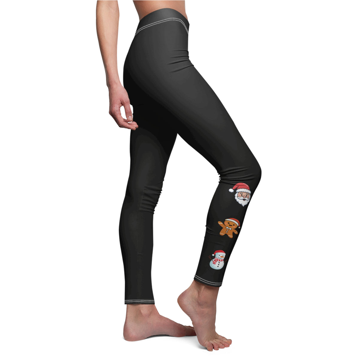 Santa Claus Socks Pattern Leggings | Women's Leggings