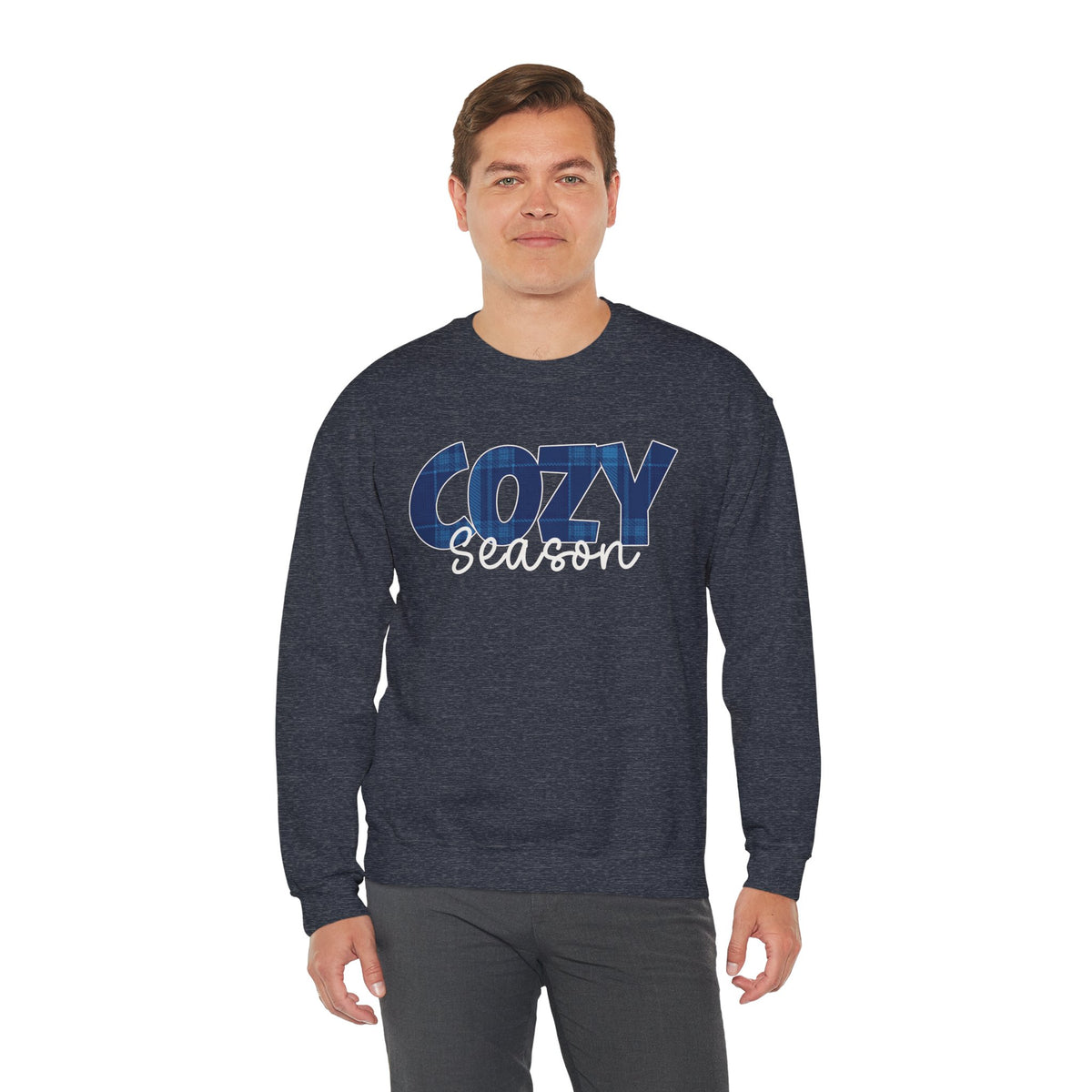 Cozy Season Sweatshirt, Plaid Cozy Season Shirt, Fall Sweatshirt, Cozy Season Crewneck, Autumn Sweatshirt, Fall Plaid Shirt, Fall Gift