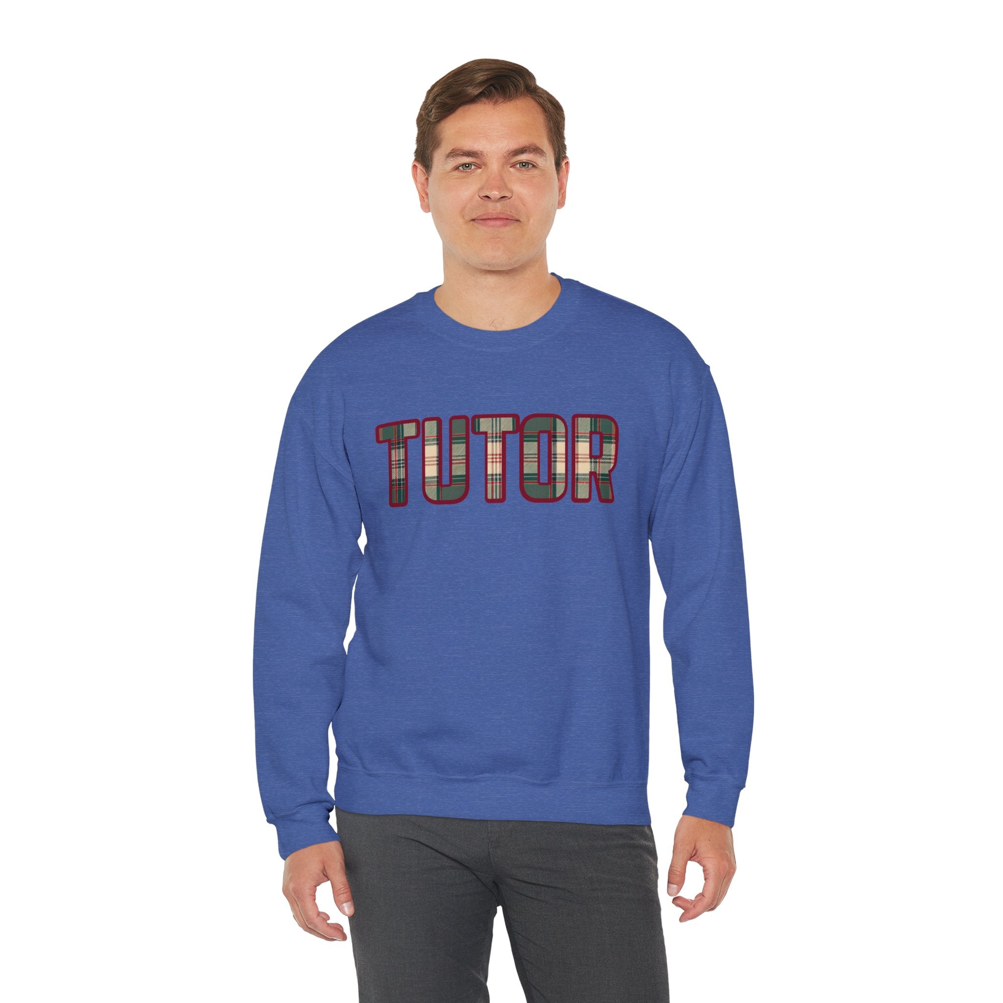 Tutor Plaid Sweatshirt, Teacher Appreciation Gift, Tutoring Crewneck, Teacher Sweater, Gift for Tutor, Plaid Font Sweatshirt" Plaid TrendTop
