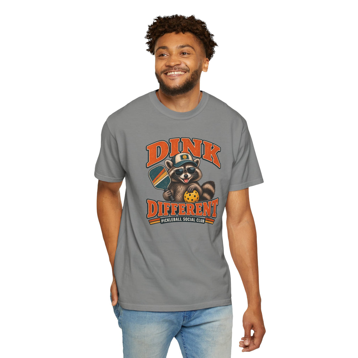 Comfort Color Dink Different Pickleball Tee, Funny Raccoon Pickleball Tee, Pickleball Social Club, Retro Tee Shirt, Gift Pickleball Lover