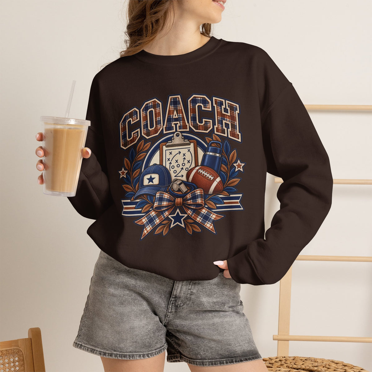 Coach Football Sweatshirt, Vintage Coach Sweatshirt, Football Season Shirt, Coach Life Crewneck, Team Mom Gift, Retro Coach Apparel