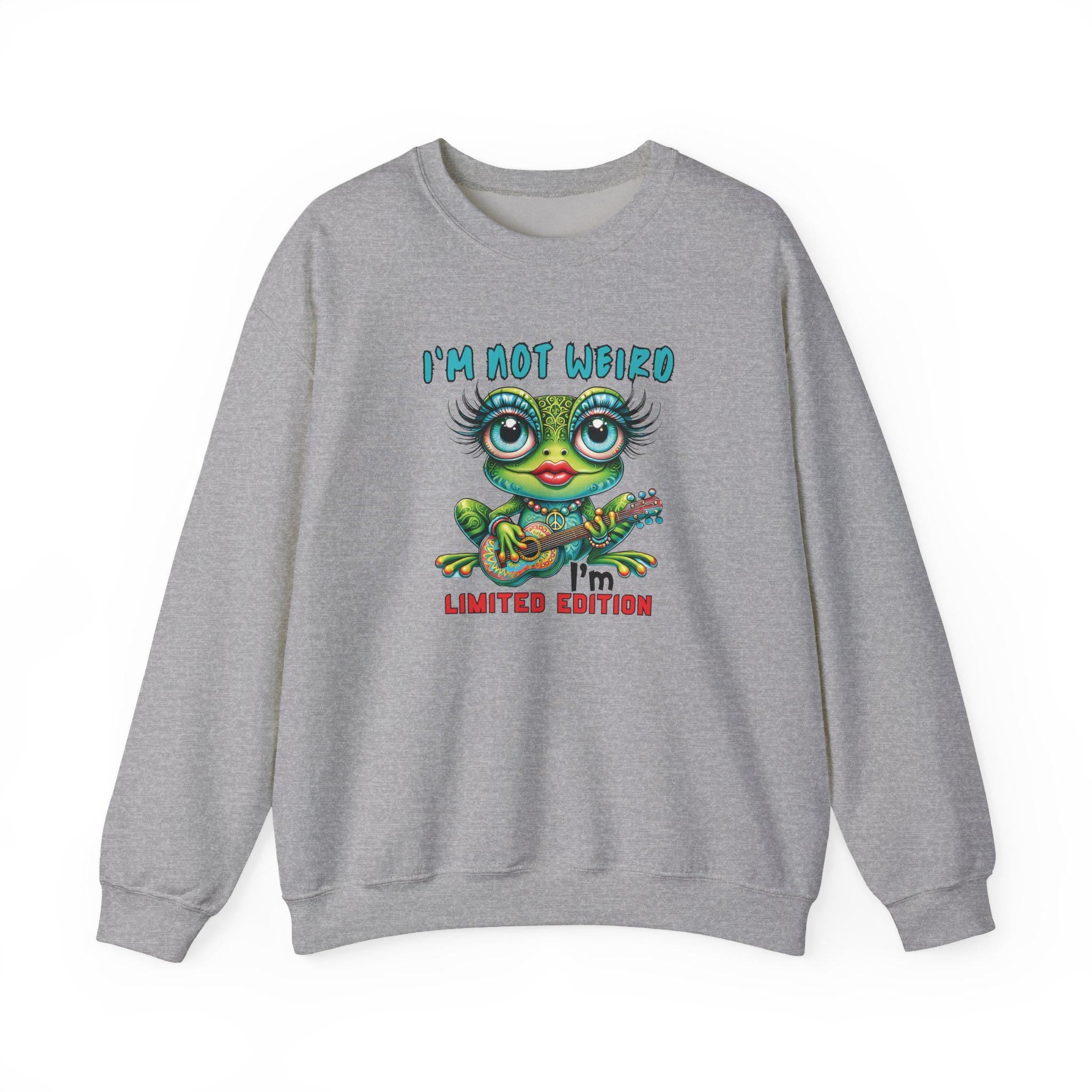 Whimsical Frog Crewneck Sweatshirt: Quirky Nature Lover Gift