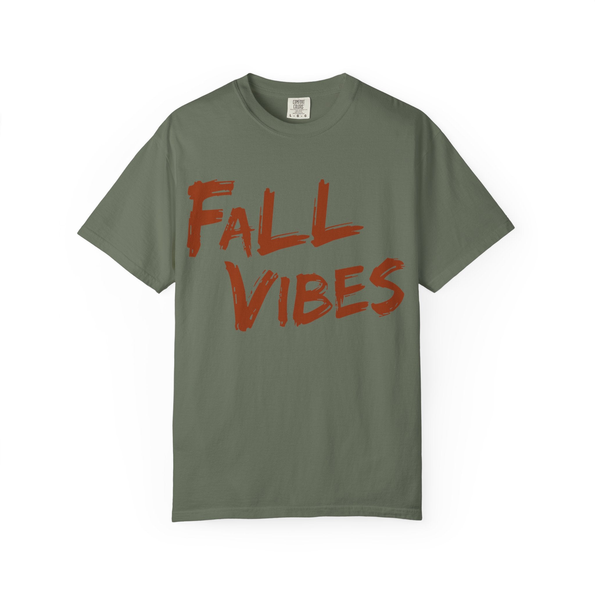 Fall Vibes T-Shirt Women Autumn Tee Brush Stroke Letters Pumpkin Season Fall Graphic Shirt Oversized Fall Top Gift Her, Casual Fall T-Shirt