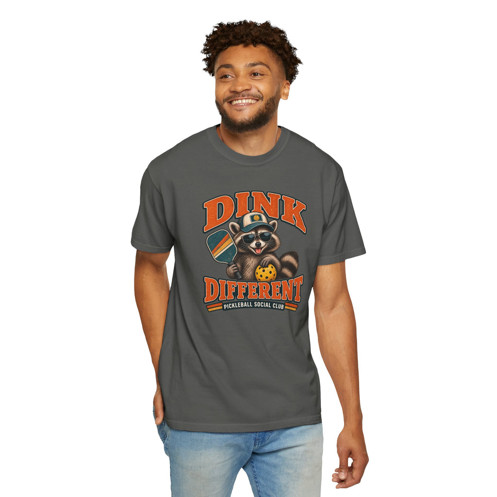 Comfort Color Dink Different Pickleball Tee, Funny Raccoon Pickleball Tee, Pickleball Social Club, Retro Tee Shirt, Gift Pickleball Lover