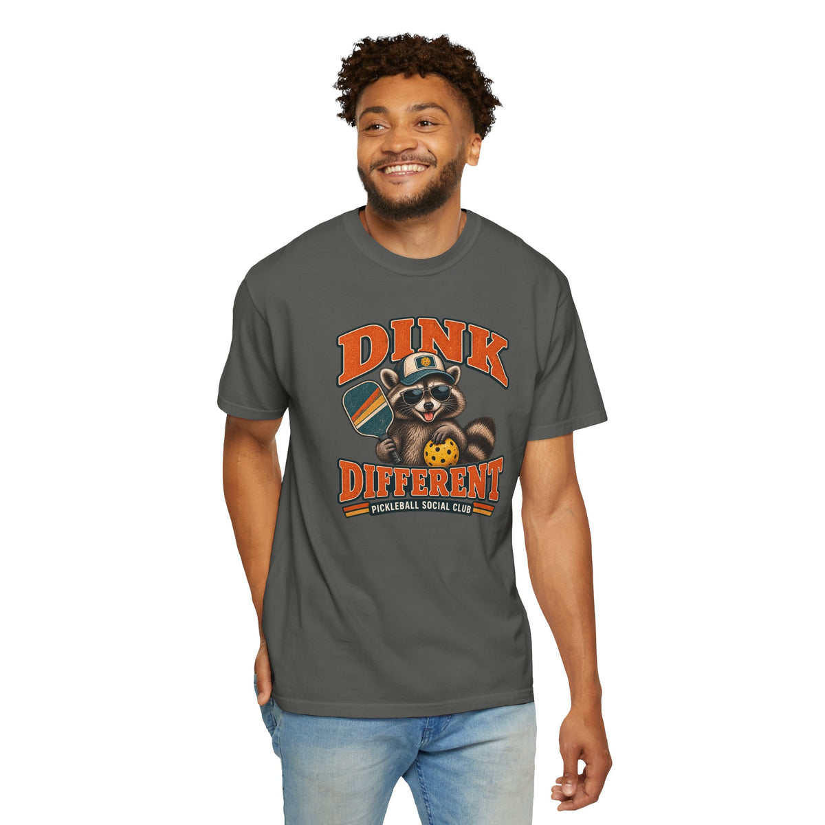 Comfort Color Dink Different Pickleball Tee, Funny Raccoon Pickleball Tee, Pickleball Social Club, Retro Tee Shirt, Gift Pickleball Lover