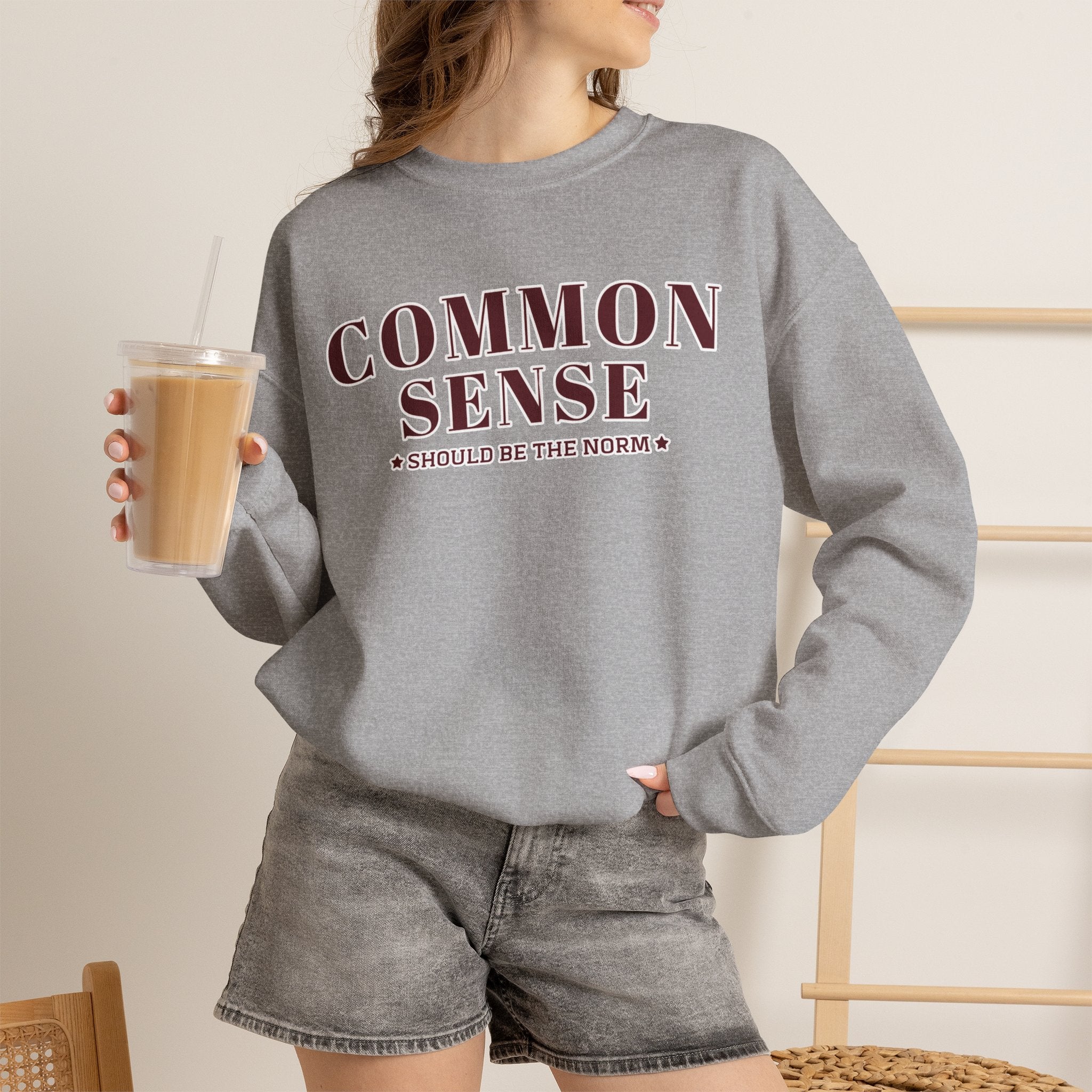 Common Sense Should Be The Norm Sweatshirt, Funny Sarcastic Crewneck, Trendy Adult Humor Shirt, Retro Statement Sweatshirt Gift