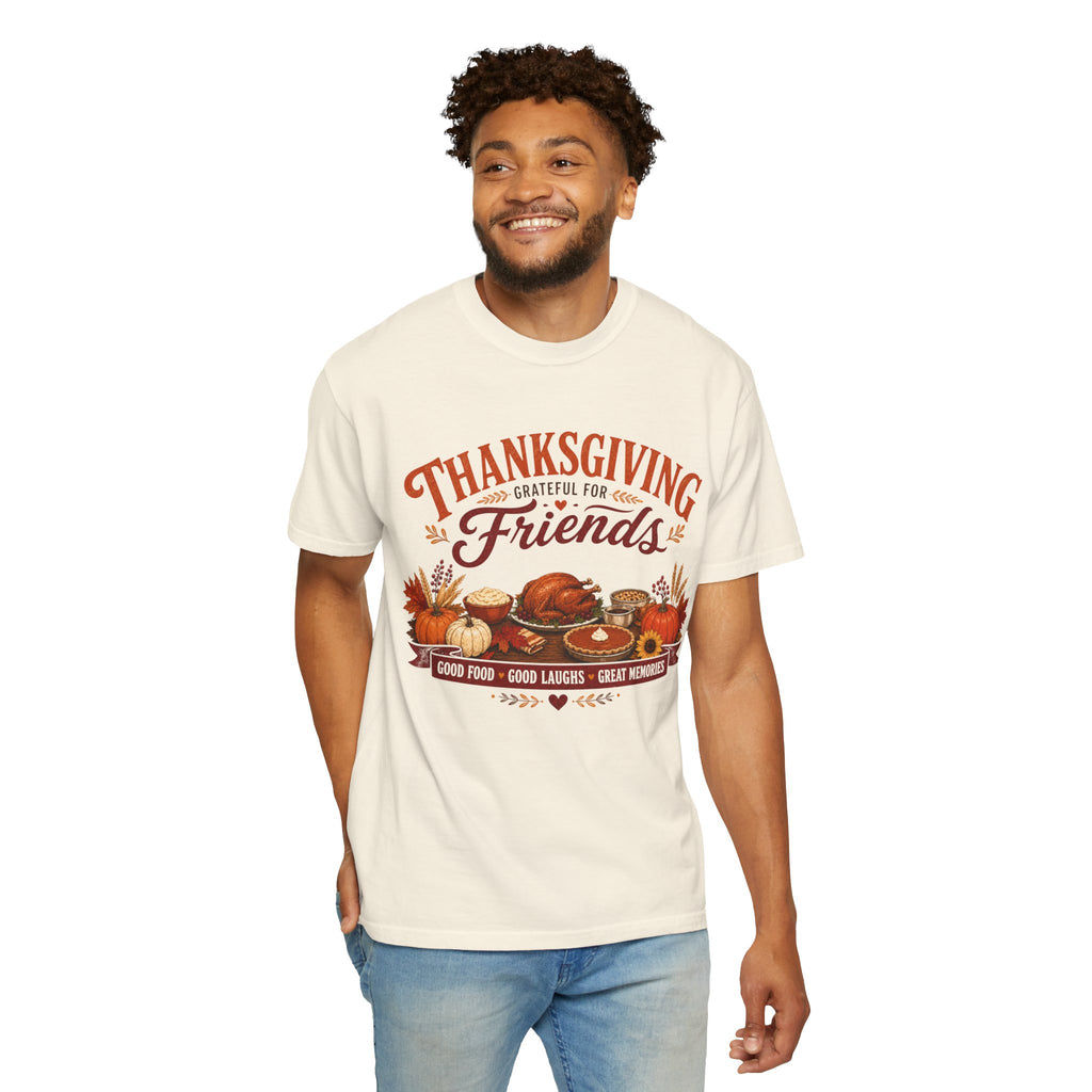 Thanksgiving Friends Turkey Dinner T-Shirt | Fall Harvest, Pumpkin Pie