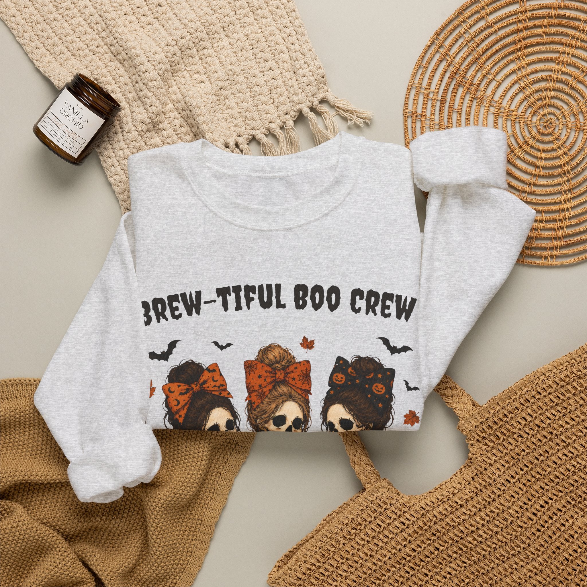 Skeleton Coffee Sweatshirt Fall Halloween Shirt Sip Sip Hooray It's Fall Y'all Boho Skeleton Bow Pumpkin Spice Cozy Autumn Graphic Sweater