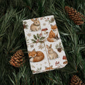 Woodland Deer and Pinecones Wrapping Paper | Holiday Gift Wrap Roll