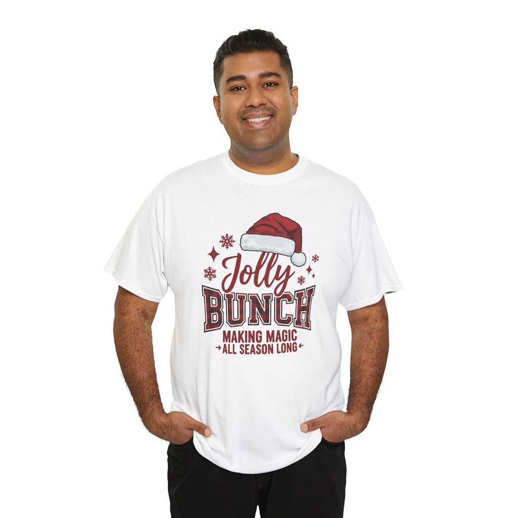 Jolly Bunch Christmas Shirt | Making Magic All Season Long | Santa Hat Tee | Cute Family Xmas T-Shirt | Holiday Group Matching Tee