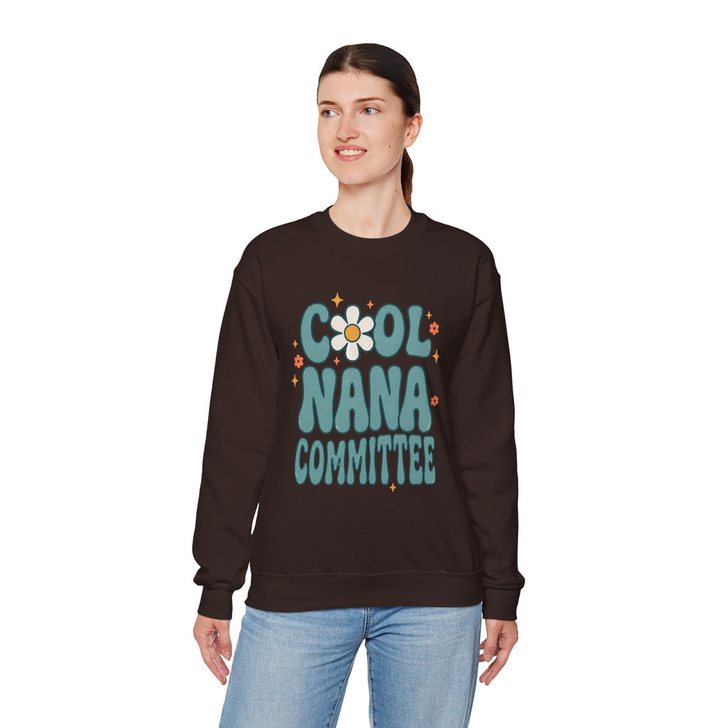 Cool Nana Committee Sweatshirt, Retro Grandma Crewneck, Daisy Flower Nana Gift, Mothers Day Gift for Grandma, Pregnancy Announcement