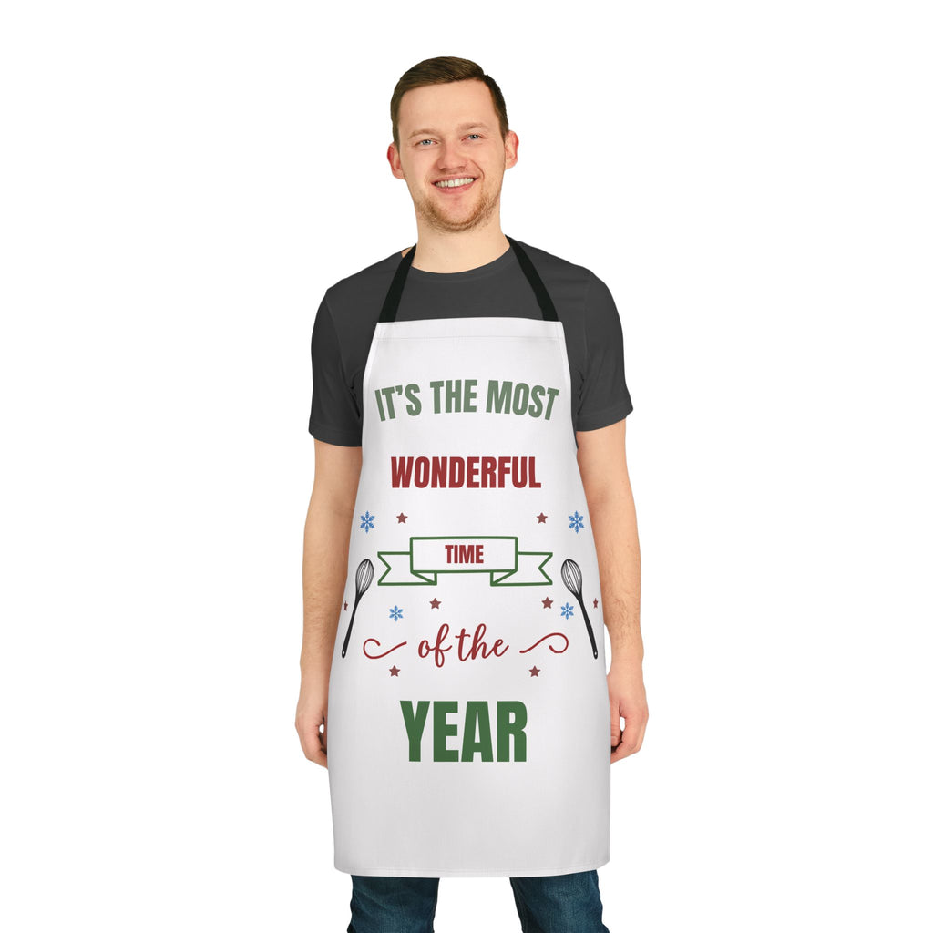Christmas Apron It's The Most Wonderful Time Of The Year Funny Holiday Baking Apron Women Kitchen Gift Xmas Cooking Chef Apron Gift For Her