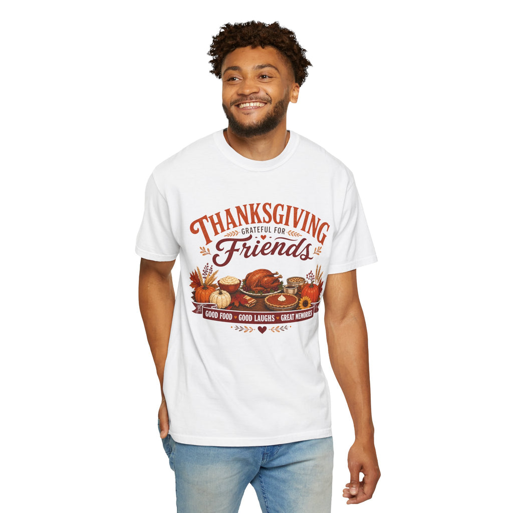 Thanksgiving Friends Turkey Dinner T-Shirt | Fall Harvest, Pumpkin Pie