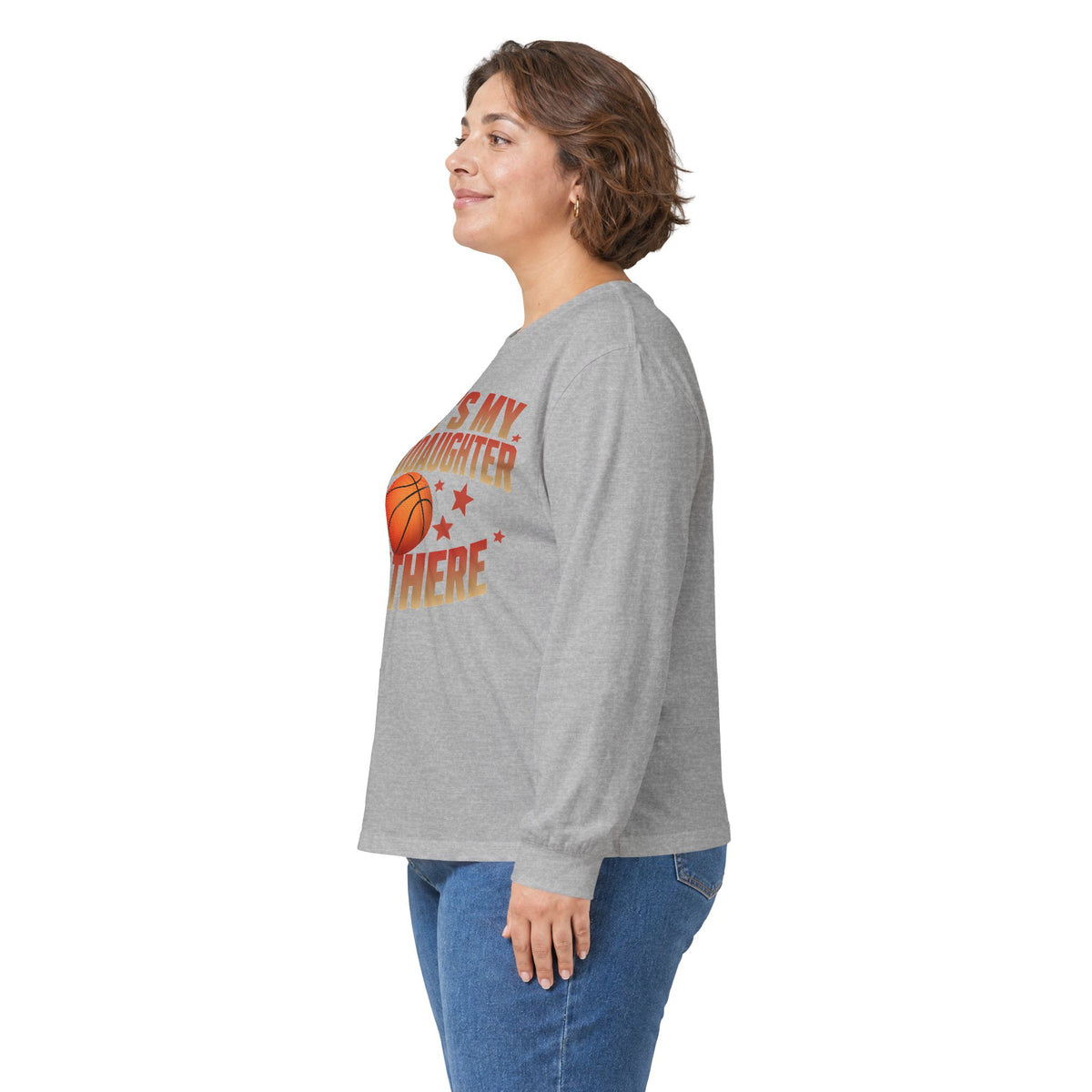 Thats My Granddaughter Out There Long Sleeve Tee, Basketball Grandma Shirt, Basketball Grandpa Gift, Game Day Top, Grandparent Sports Tee