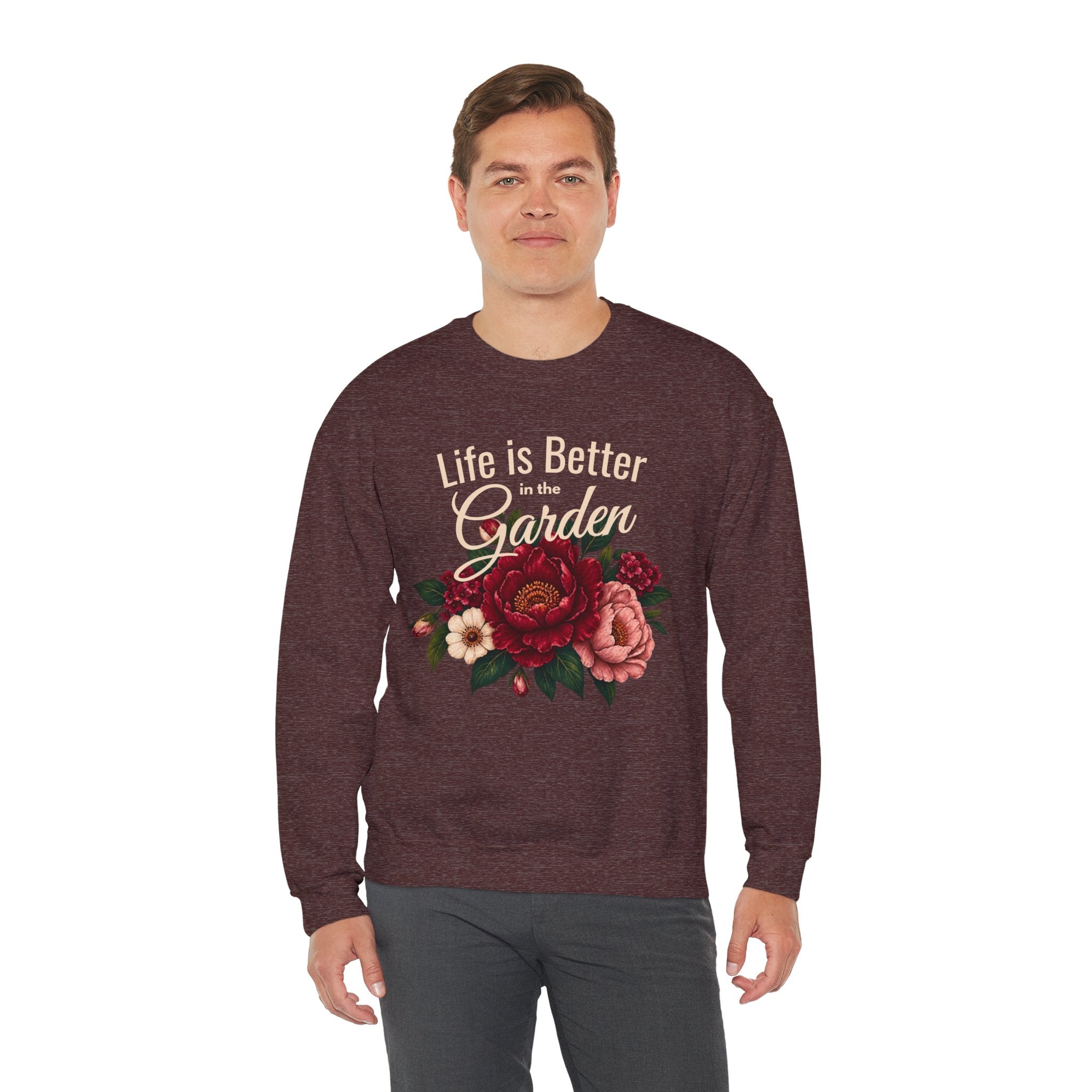 Life is Better in the Garden Sweatshirt, Floral Garden Shirt, Botanical Flower Sweatshirt, Gardener Gift, Nature Lover Shirt, Plant Mom Top