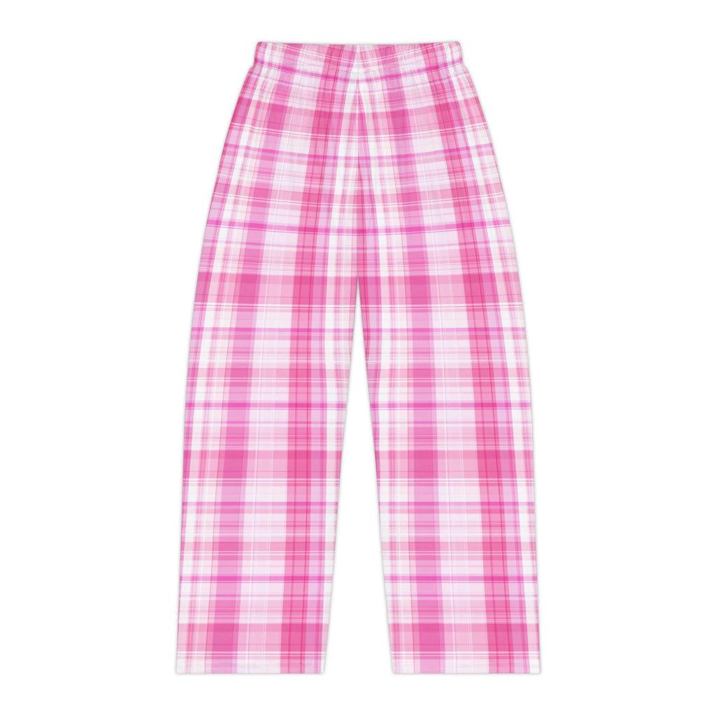 Pink Plaid Pajama Pants, Women's Cozy Sleepwear