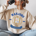 Mahjong Champion Sweatshirt, Funny Mahjong Crewneck, Mahjong Gift for Her, Mahjong Club Shirt, Game Night Sweater, Mahjong Lover Gift