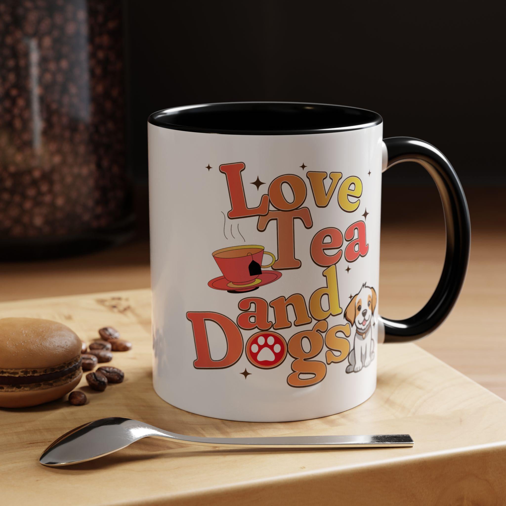 Love Tea and Dogs Mug | Heart Paw Illustration