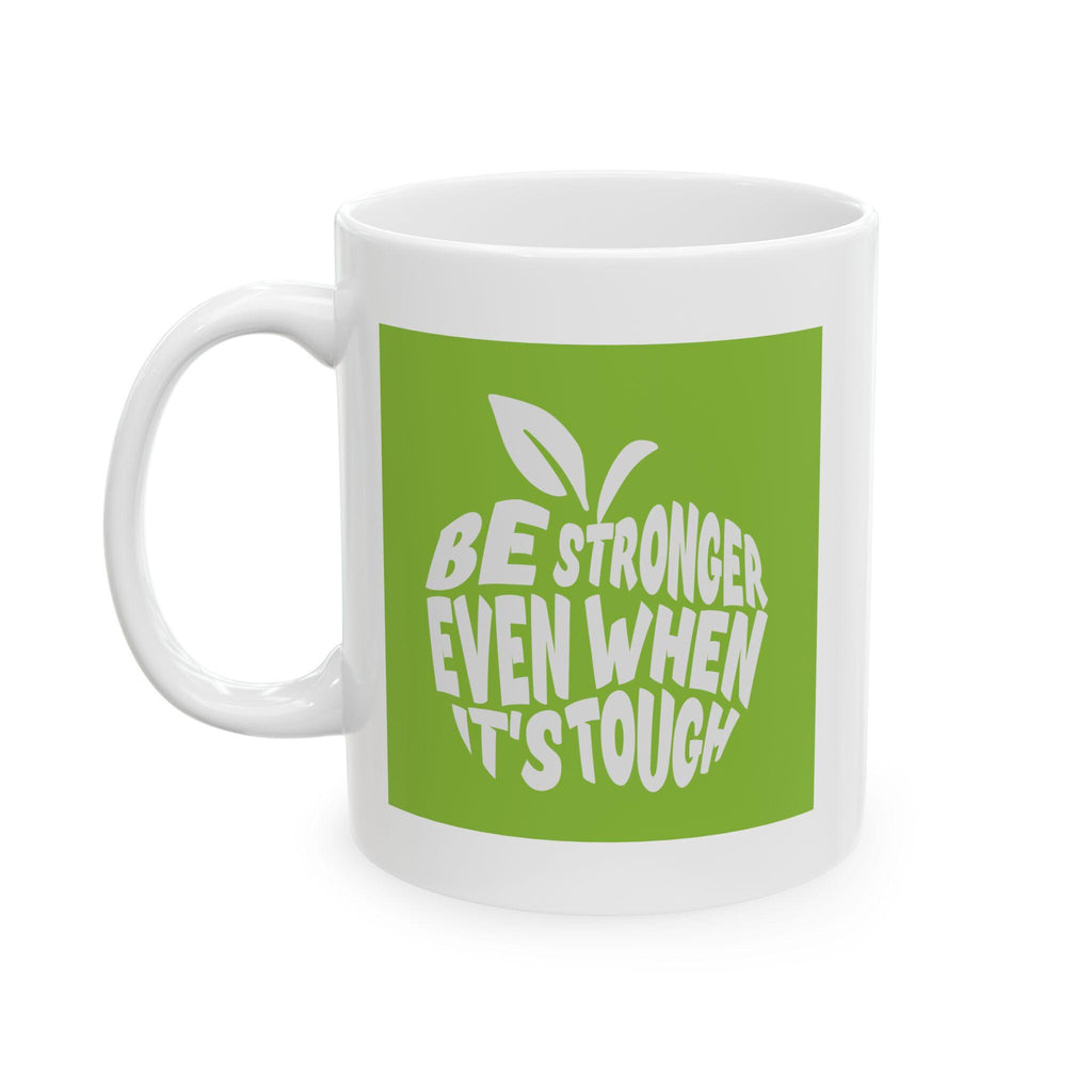 Motivational Coffee Mug: Bright Green Design, Encouraging Quote