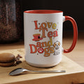 Love Tea and Dogs Mug | Heart Paw Illustration